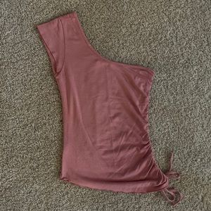 Rose Pink Forever 21 one shoulder top, size Small